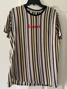 Vox Populi For The People Legend Striped Graphic Tee Men’s Large Streetwear
